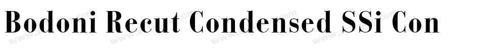Bodoni Recut Condensed SSi Condensed Italic字体转换